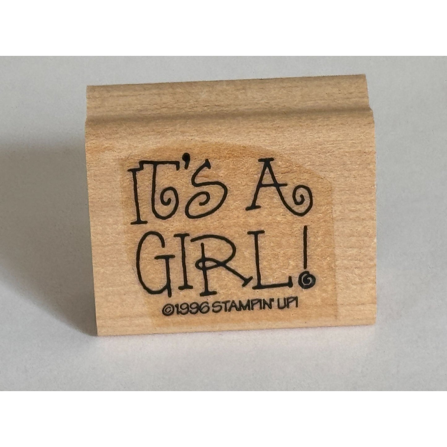 Stampin Up Rubber Stamp Its A Girl Baby Announcement Shower Card Making Words