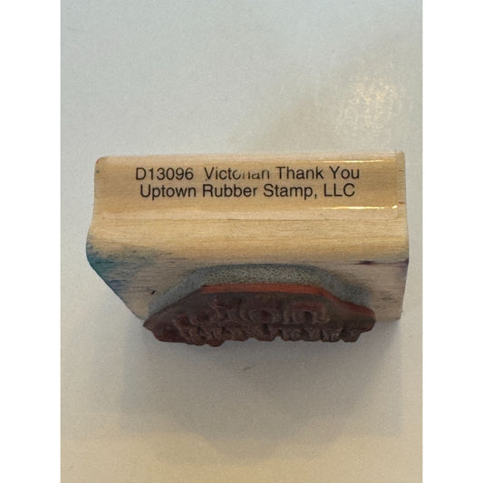 Uptown Rubber Stamp Victorian Thank You Card Making Words Holly Pond Hill Craft