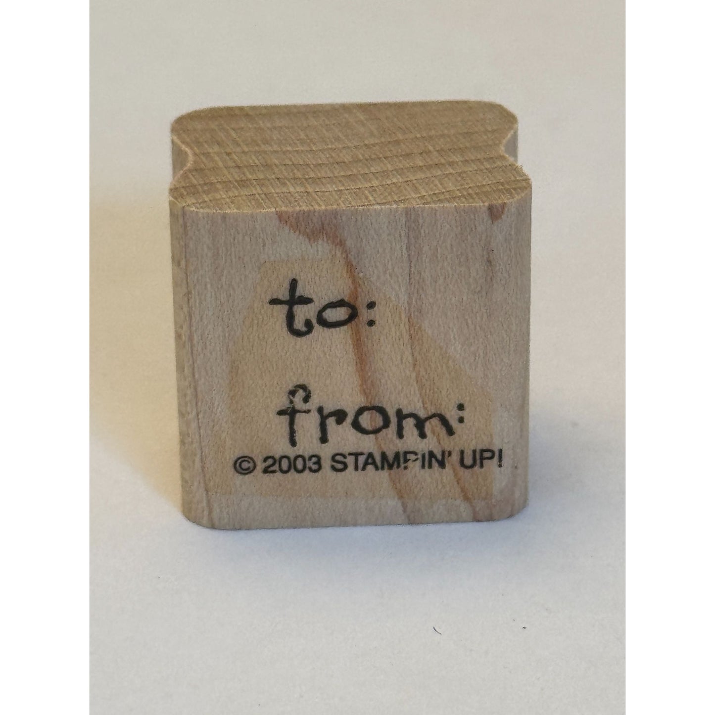 Stampin Up Rubber Stamp To and From Gift Tag Card Making Words Wrap Presents