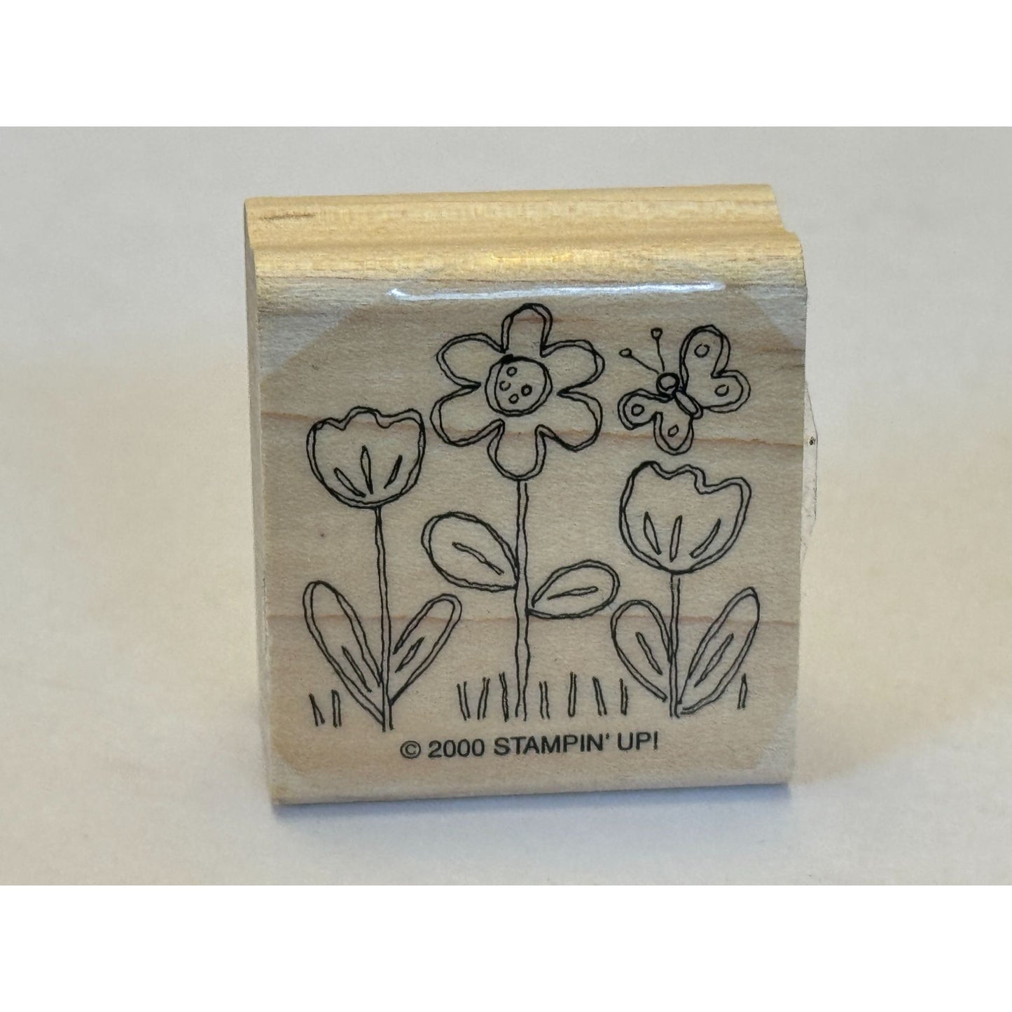 Stampin Up Rubber Stamp Flowers Butterfly Garden Spring Card Making