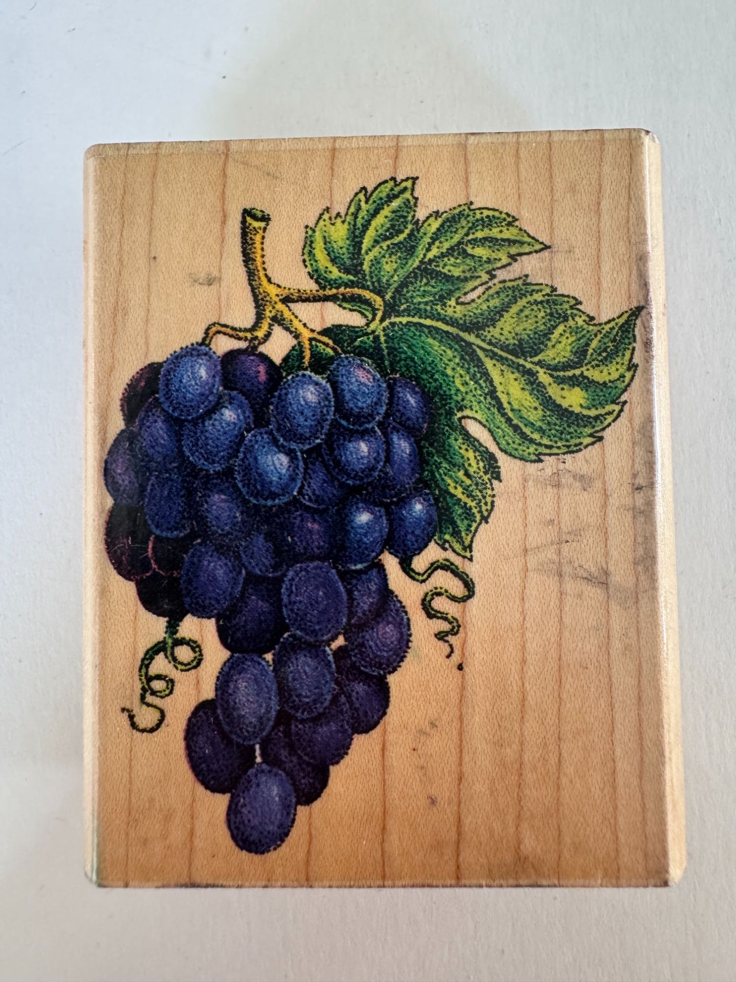 Rubber Stampede Rubber Stamp Grapes Grape Cluster Wine Fruit Food Card Making