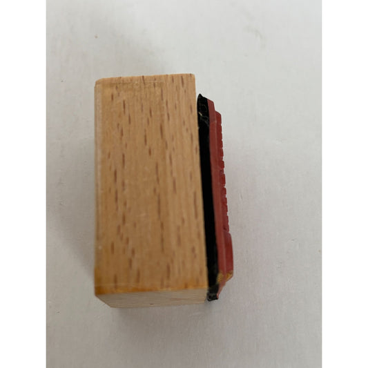 Anna Griffin Rubber Stamp With Love at Christmas Gift Tag Card Making Words Wood