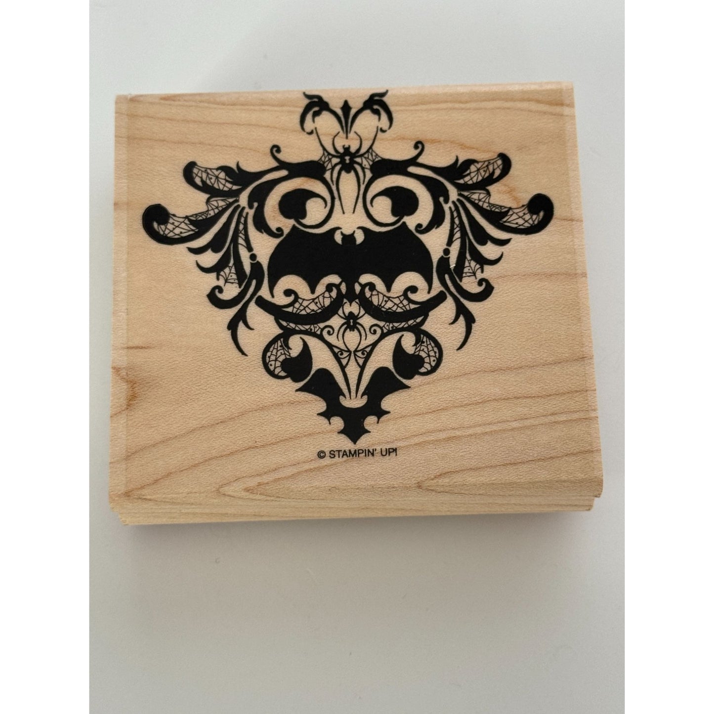 Stampin Up Halloween Rubber Stamps From the Crypt Skull Bat Spider Card Making
