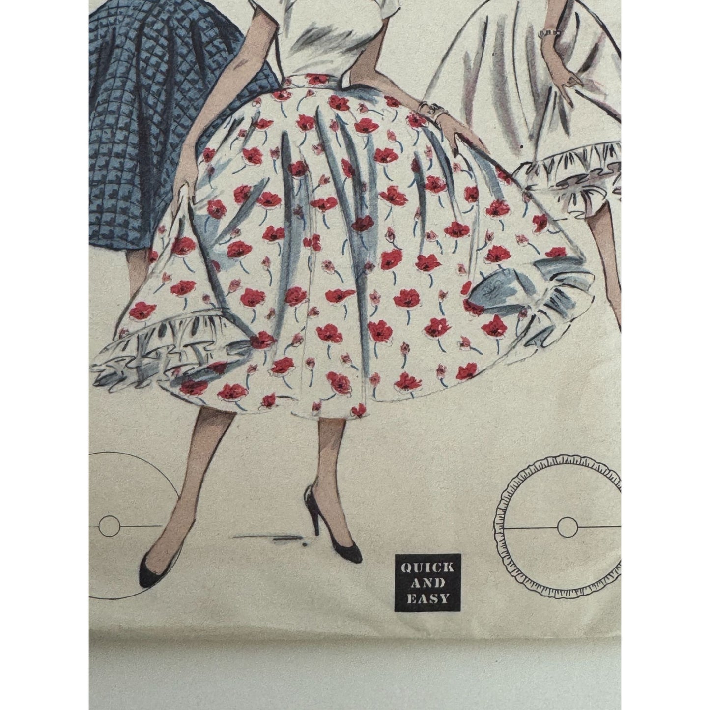 Butterick Sewing Pattern 6858 Circle Skirt Ruffled Petticoat Vintage 1950s Uncut