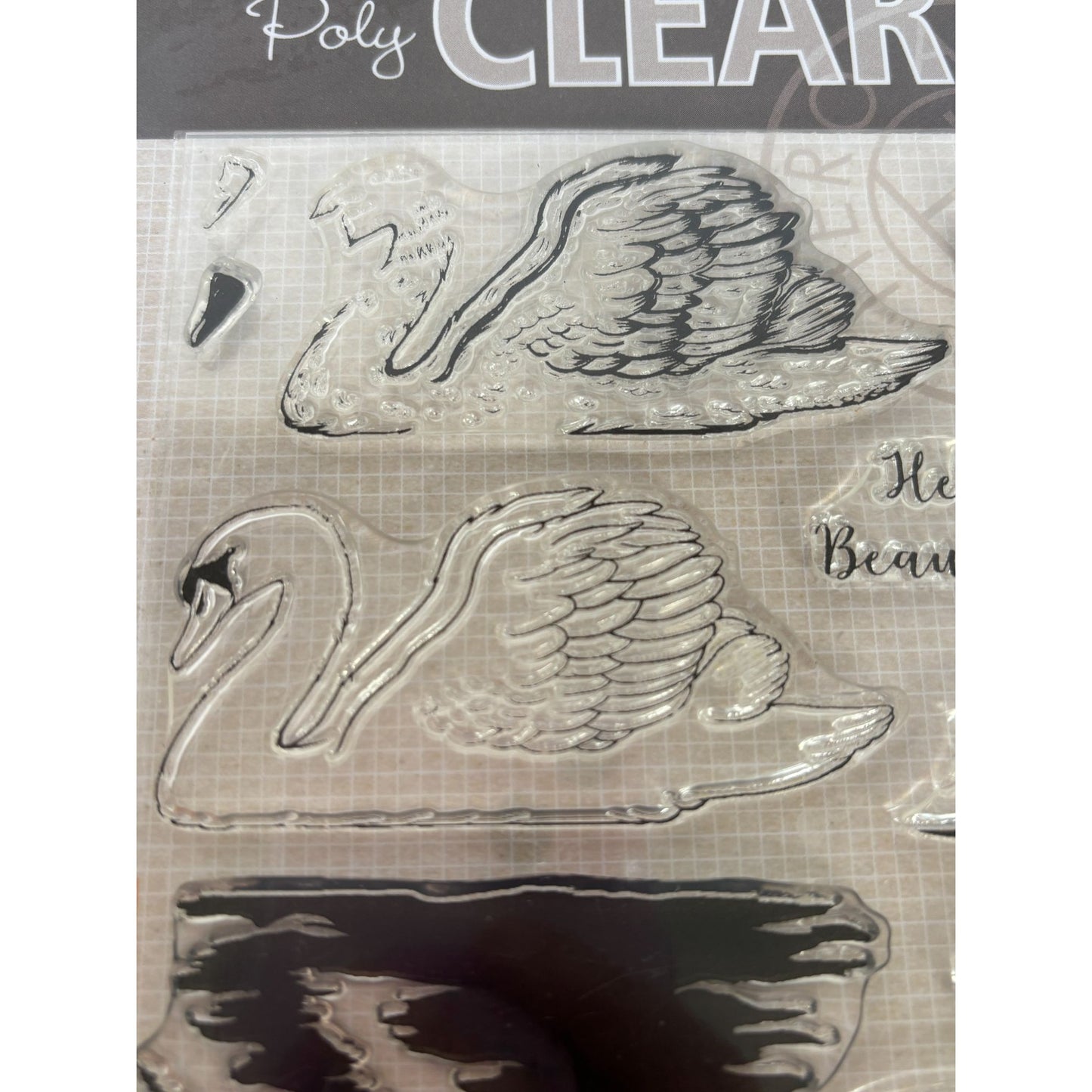 Hero Arts Poly Clear Stamp Set Color Layering Swan Lake Beautiful Words Nature