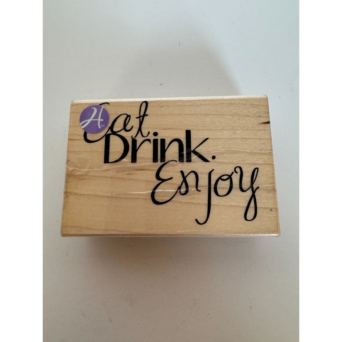 Hampton Art Rubber Stamp Eat Drink Enjoy Dinner Party Invitation Card Making