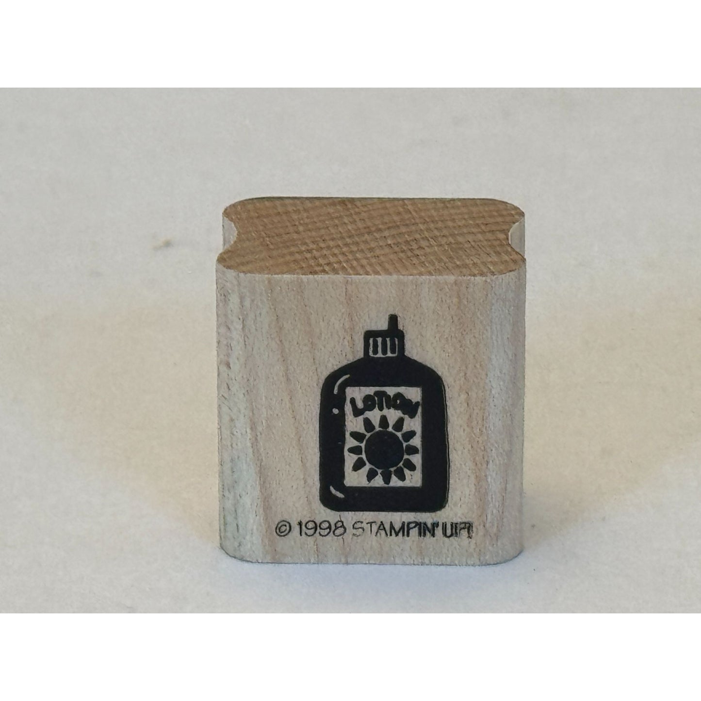 Stampin Up Rubber Stamp Sun Lotion Bottle Summer Vacation Beach Trip Card Making