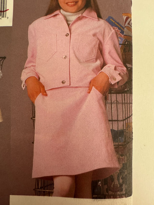 Vogue Sewing Pattern 9556 Jumper Jacket Skirt Outfit 90s Y2K Style Girls 7-10 UC