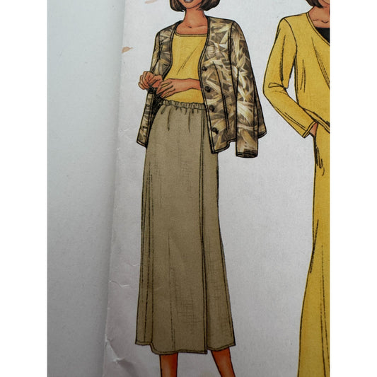Butterick Sewing Pattern 3141 Misses Jacket Top Shirt Skirt Pants 12 14 16 Uncut