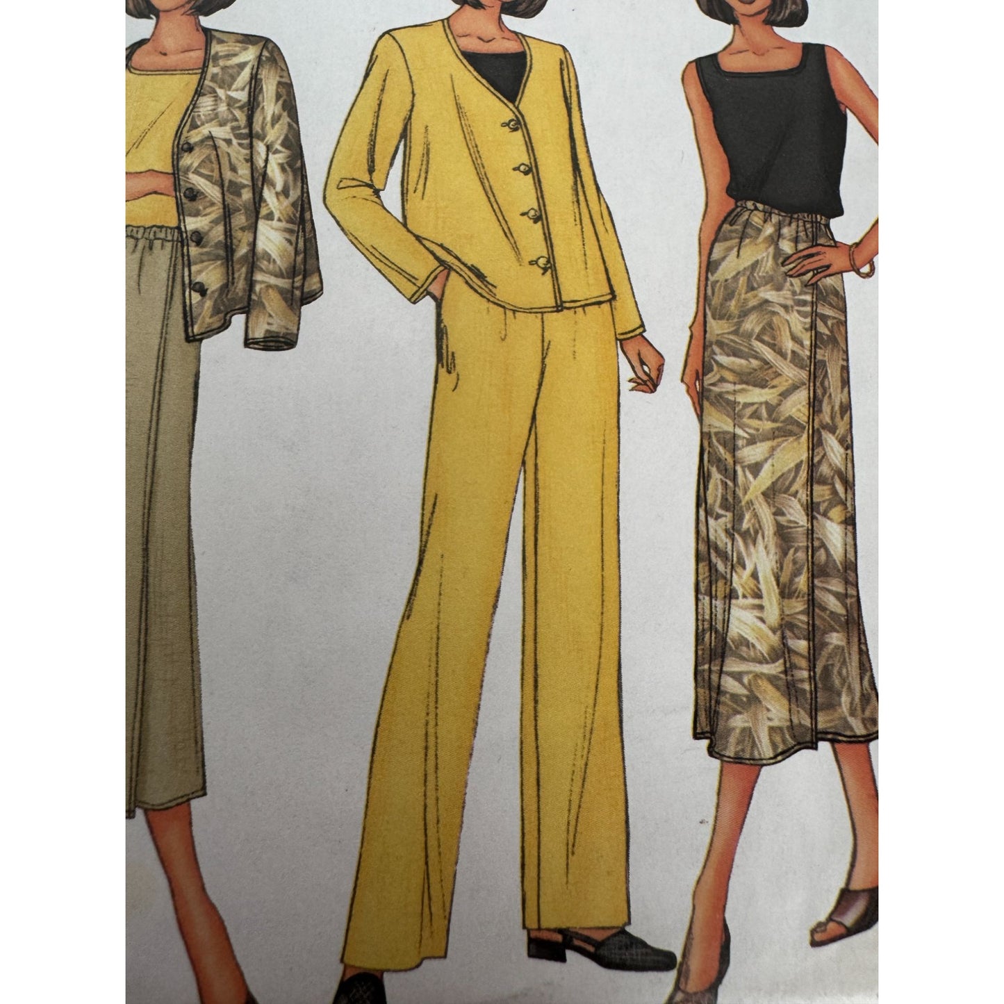 Butterick Sewing Pattern 3141 Misses Jacket Top Shirt Skirt Pants 12 14 16 Uncut