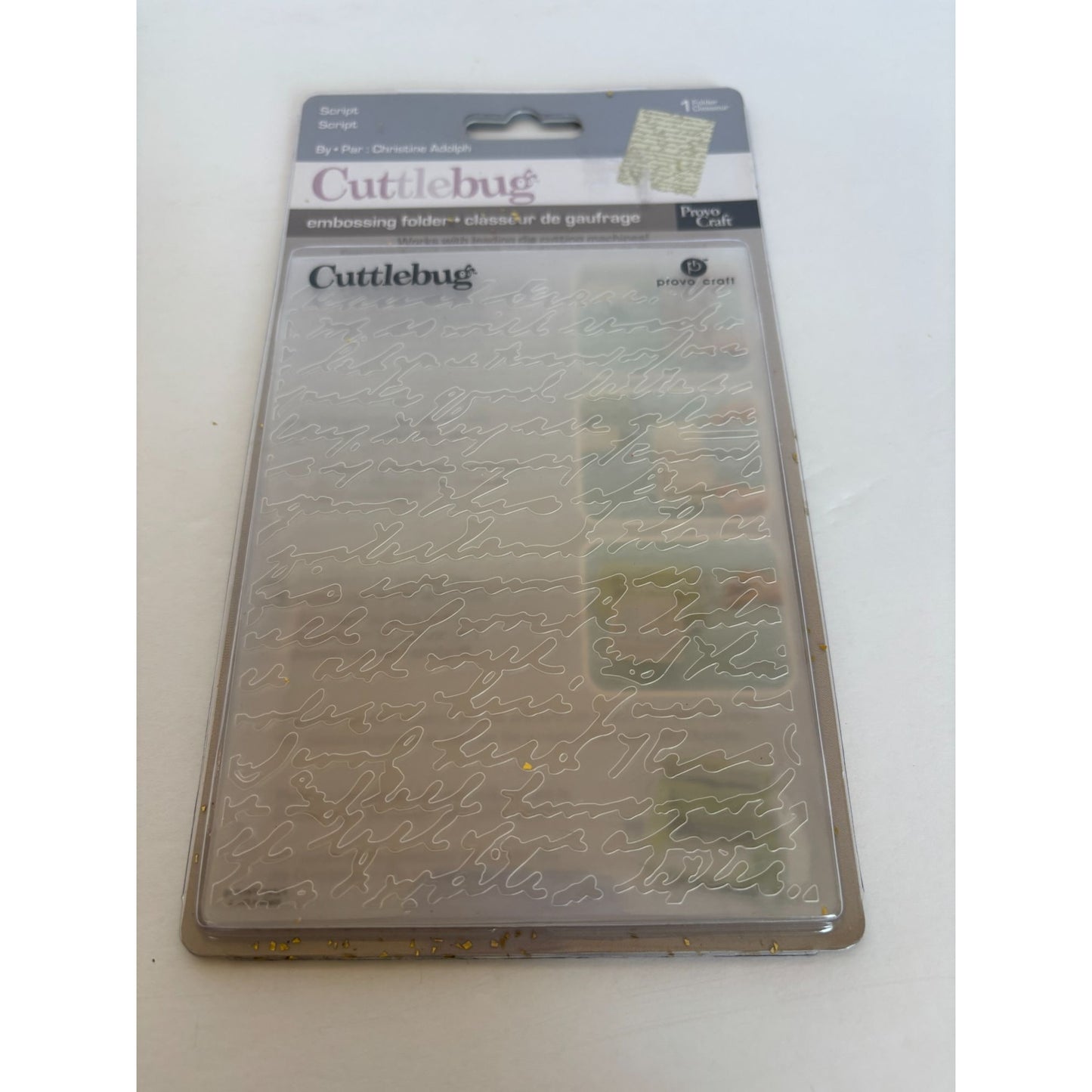 Cuttlebug Embossing Folder Script Crafting Tool Provo Craft Writing Background