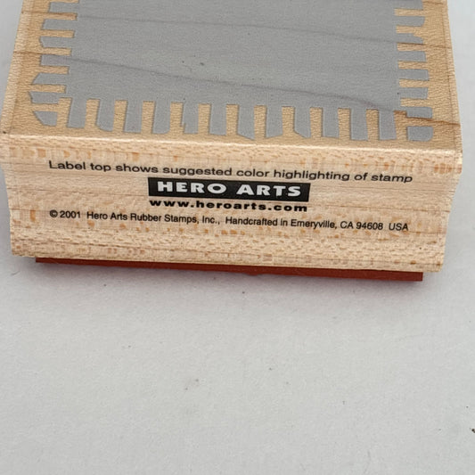 Hero Arts Rubber Stamp Small Fluted Block Framed Texture Background Square E2290 Mixed Media