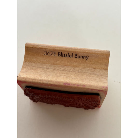 All Night Media Rubber Stamp Blissful Bunny Flower Animal Friendship Card Making