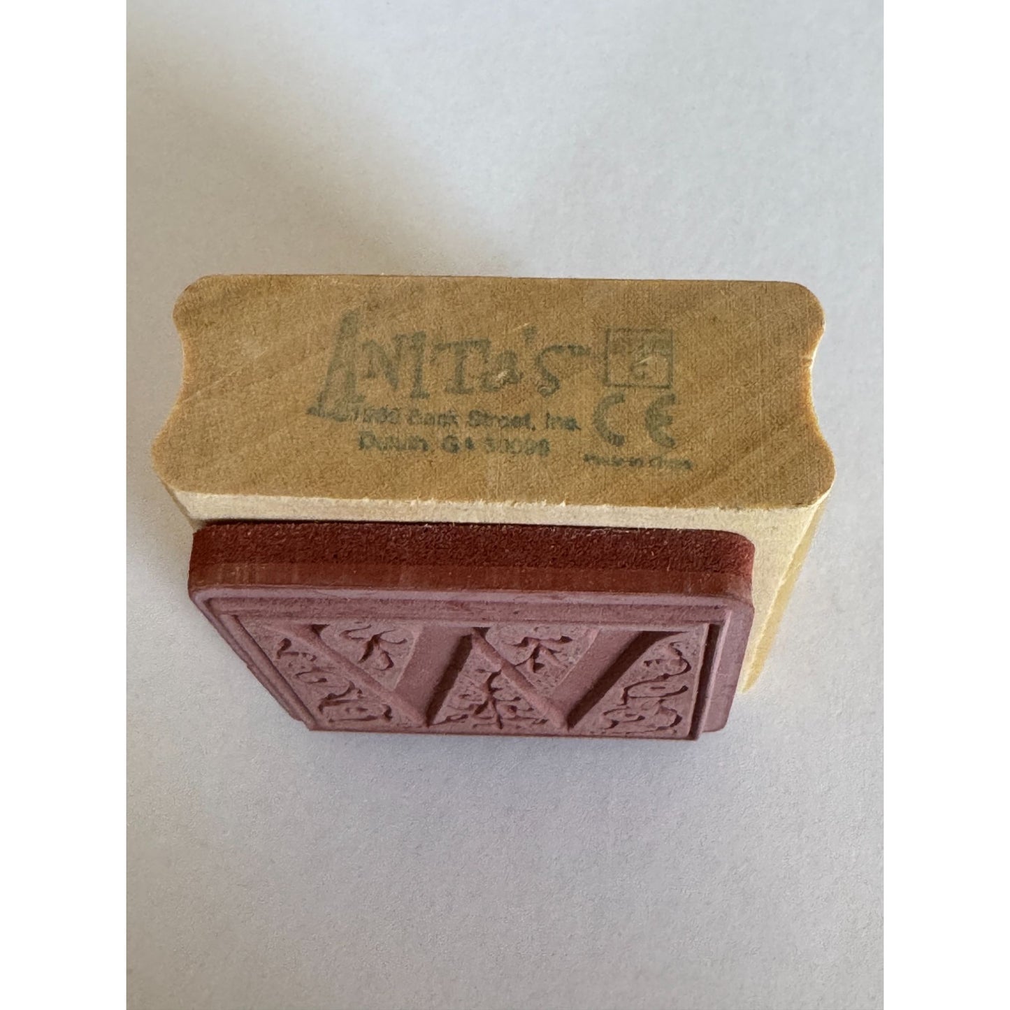 Anitas Rubber Stamp Decorative Letter W Initial Card Making Craft Square Ornate
