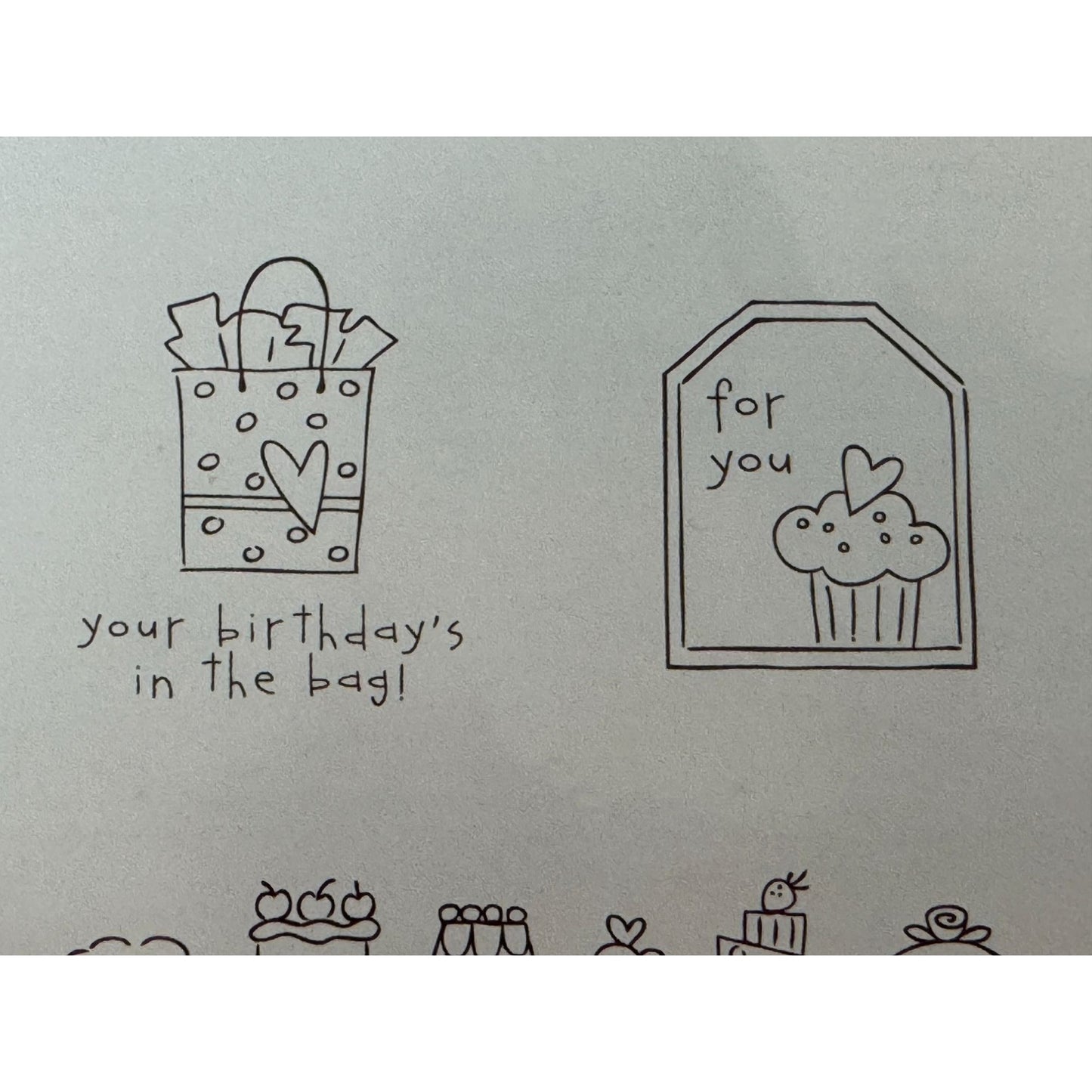 Stampin Up Clear Mount Stamps Birthday Bakery Funny Humor Cupcake Cake Border