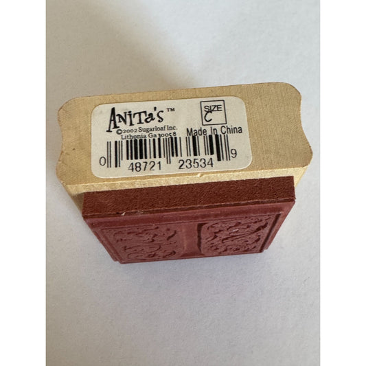 Anitas Rubber Stamp Decorative Letter I Initial Card Making Craft Square Ornate