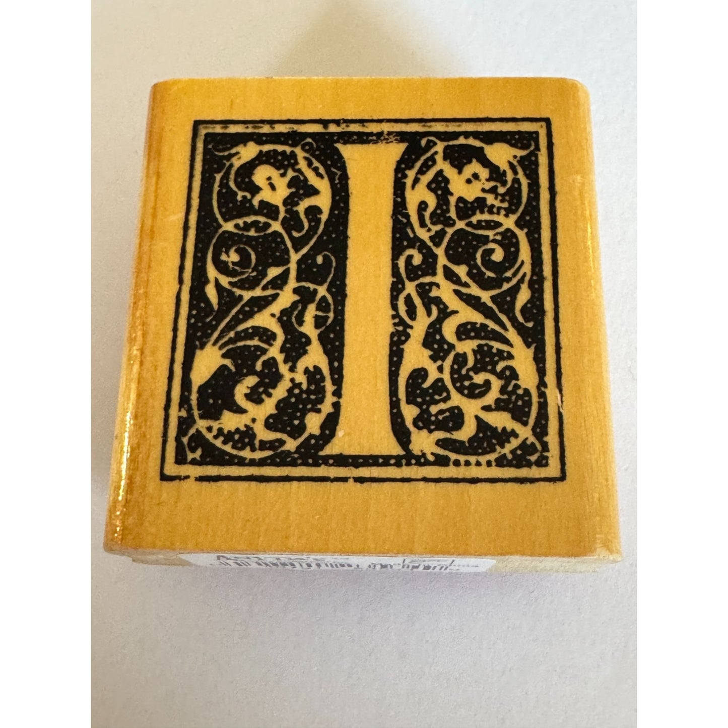 Anitas Rubber Stamp Decorative Letter I Initial Card Making Craft Square Ornate