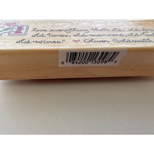 All Night Media Rubber Stamp Friendship Quote Old Friends Manners Books Wines