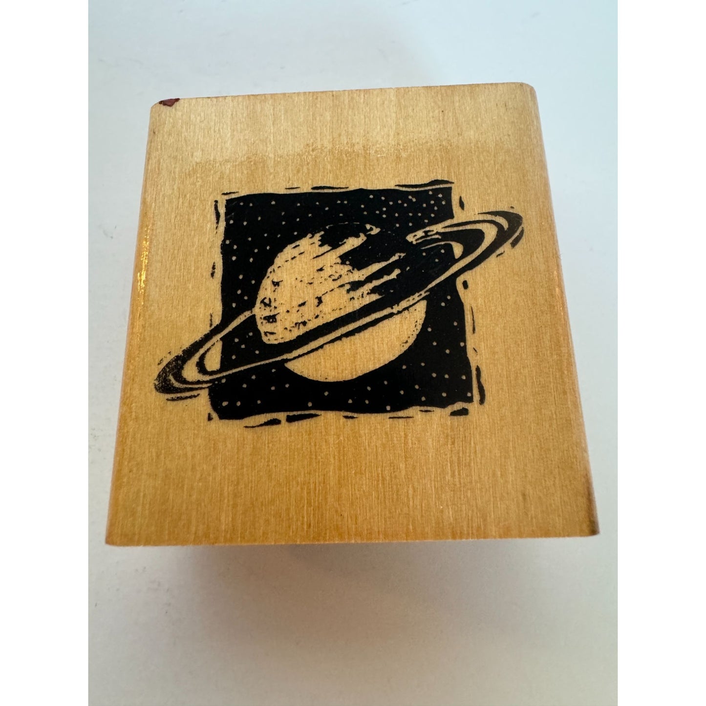 Rubber Stamp Saturn Planet Outer Space Celestial Science Night Sky Card Making