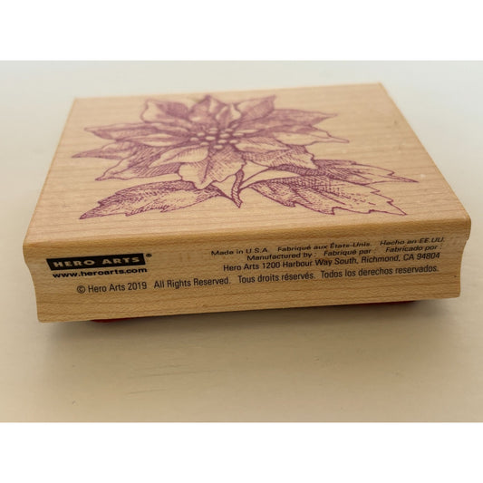 Hero Arts Rubber Stamp From The Vault Poinsettia Christmas Card Making Holidays
