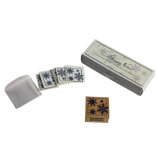 Hero Arts Rubber Stamp Snowflake Note Square Christmas Gift Tag Card Making