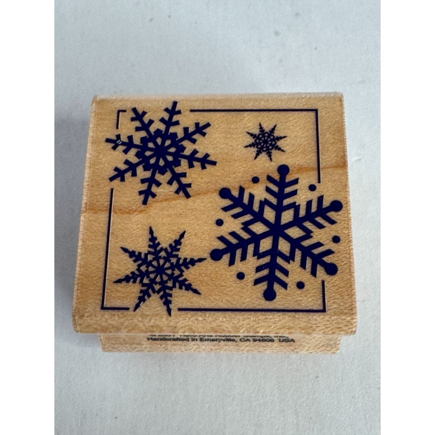 Hero Arts Rubber Stamp Snowflake Note Square Christmas Gift Tag Card Making