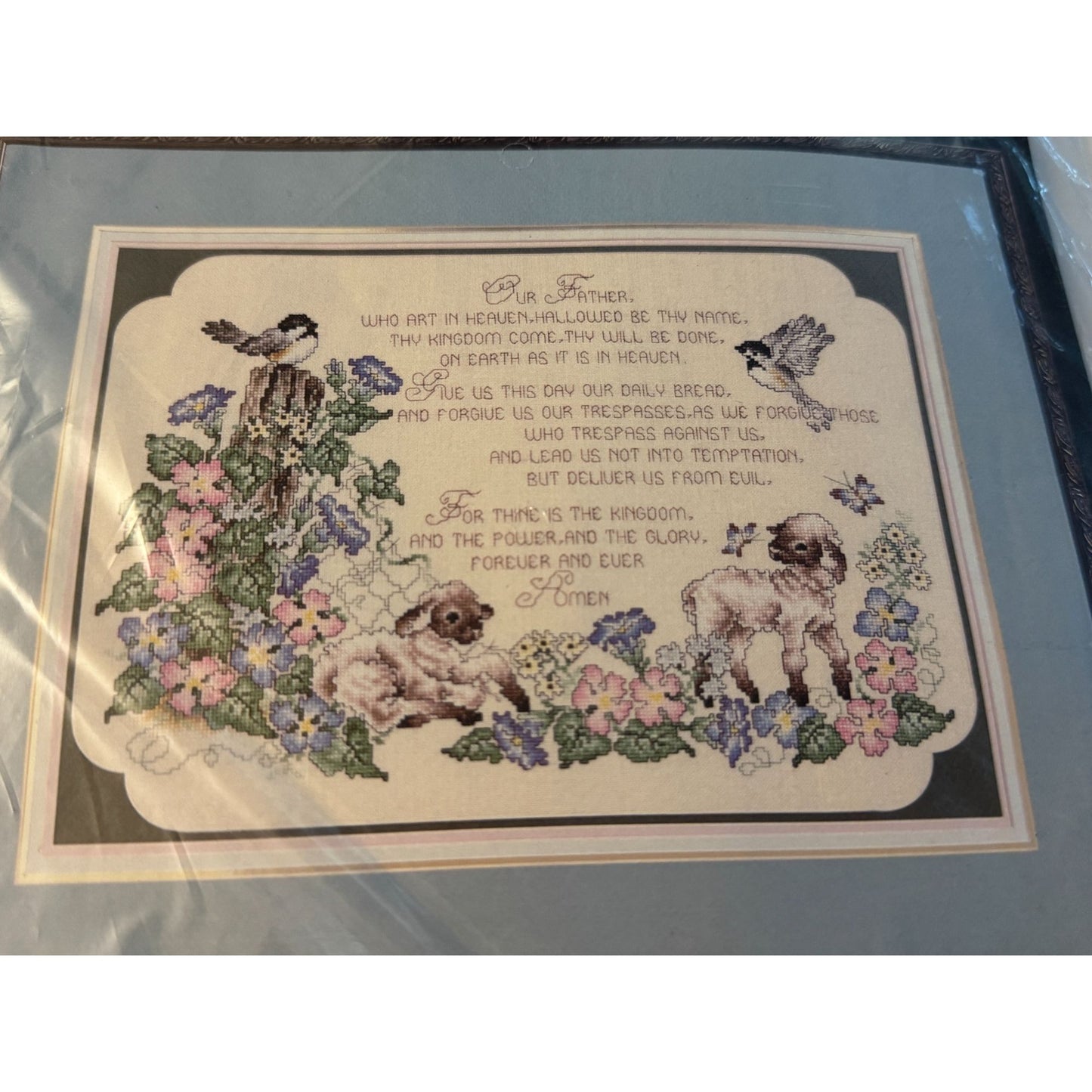Janlynn Counted Cross Stitch Kit For Thine Is The Kingdom Our Father Prayer Lamb