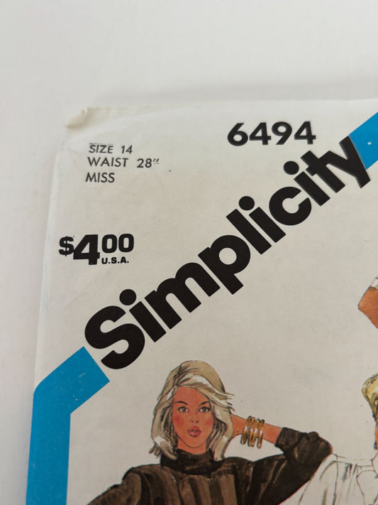 Simplicity Sewing Pattern 6494: Misses' Slim Skirt and Front-Wrap Skirt