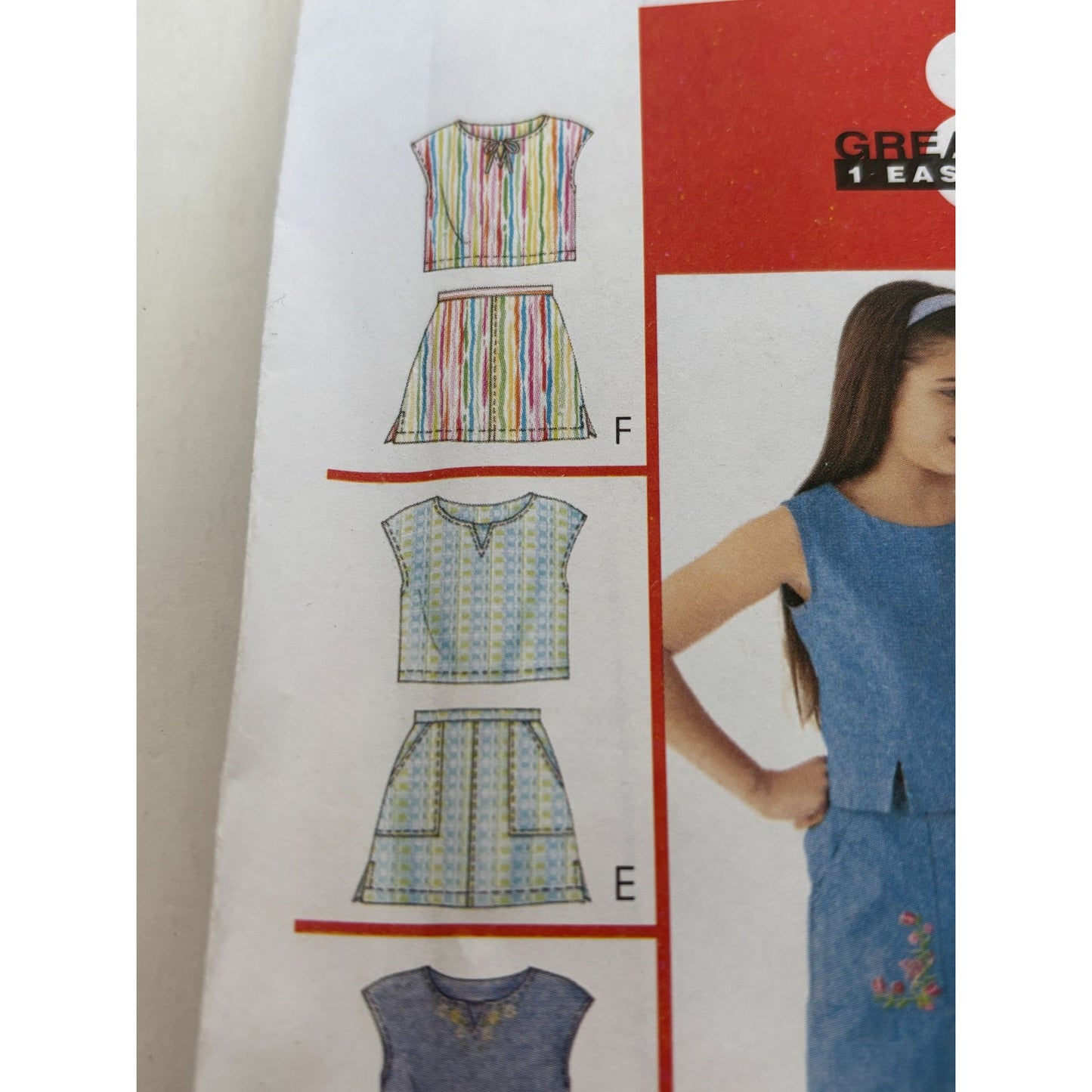 McCalls Sewing Pattern 3677 Girls Summer Tops Skorts Sleeveless Shirt 3-6 Uncut