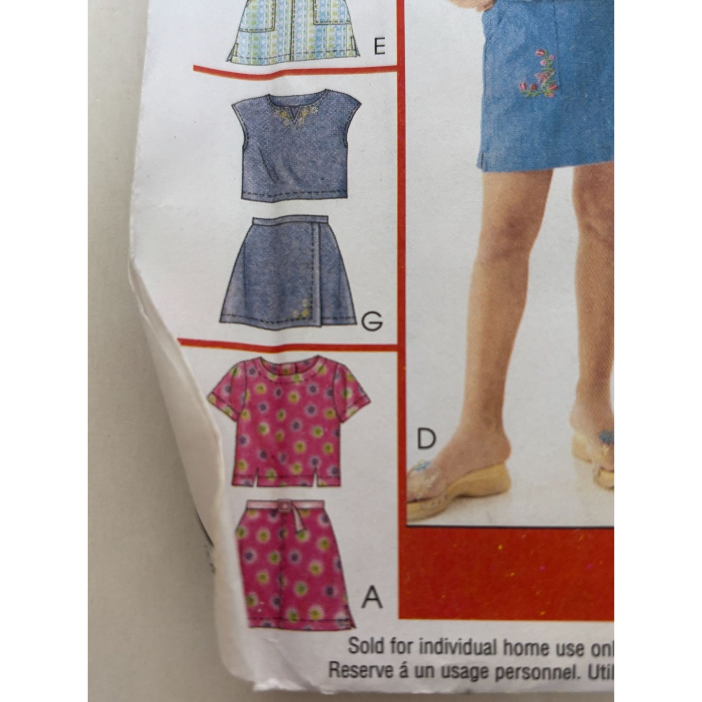McCalls Sewing Pattern 3677 Girls Summer Tops Skorts Sleeveless Shirt 3-6 Uncut