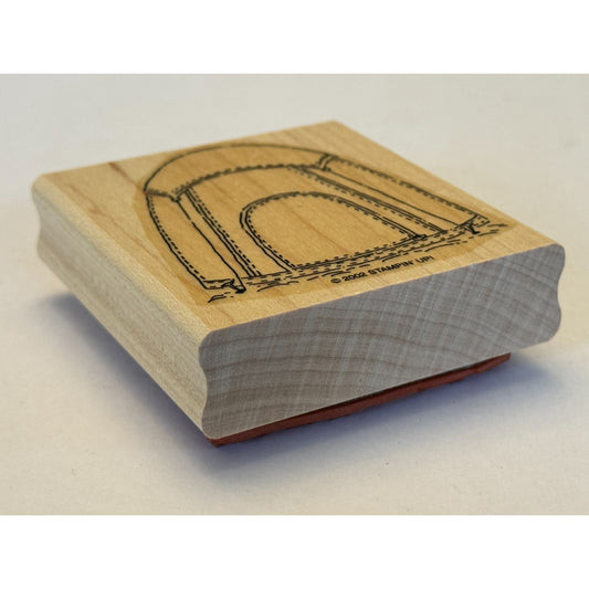 Stampin Up Rubber Stamp Camping Tent Summer Vacation Outdoors Card Making Craft