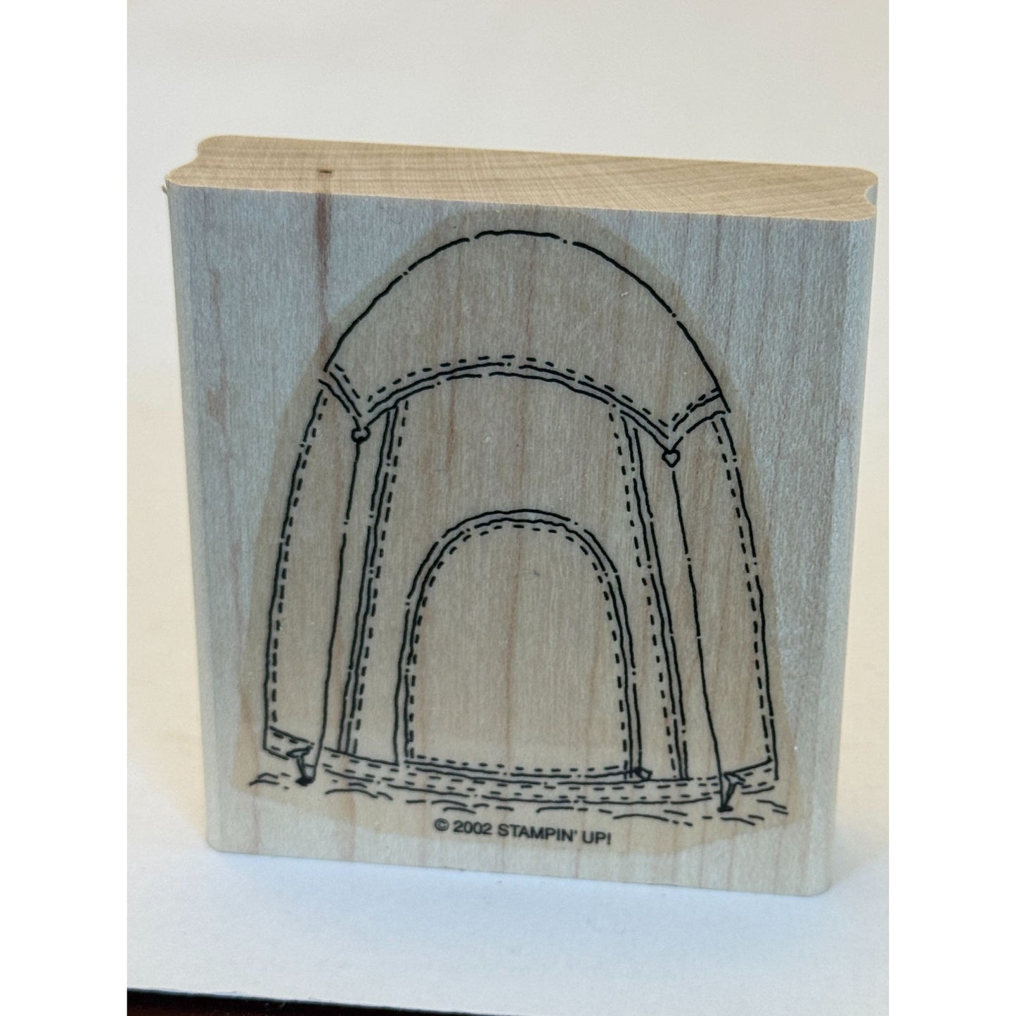 Stampin Up Rubber Stamp Camping Tent Summer Vacation Outdoors Card Making Craft