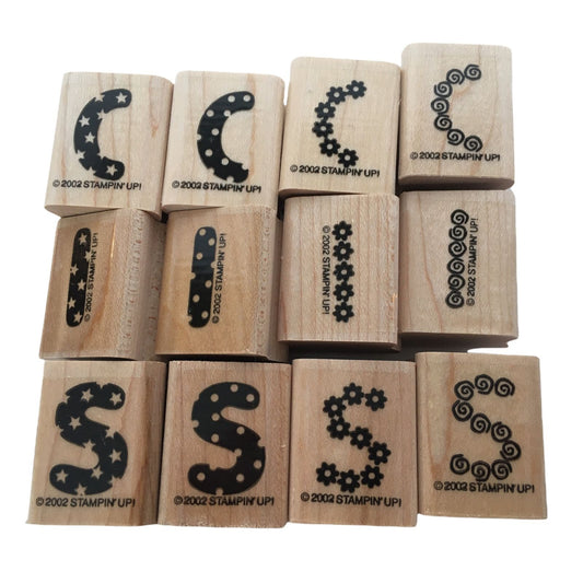 Stampin Up Alphabuilders & Accessories Stamp Sets Letters Creates 8 Alphabets