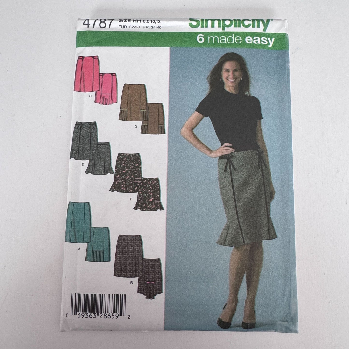 Simplicity Sewing Pattern 4787 Misses Skirt 6 Made Easy Workwear Work 6-12 Uncut Career