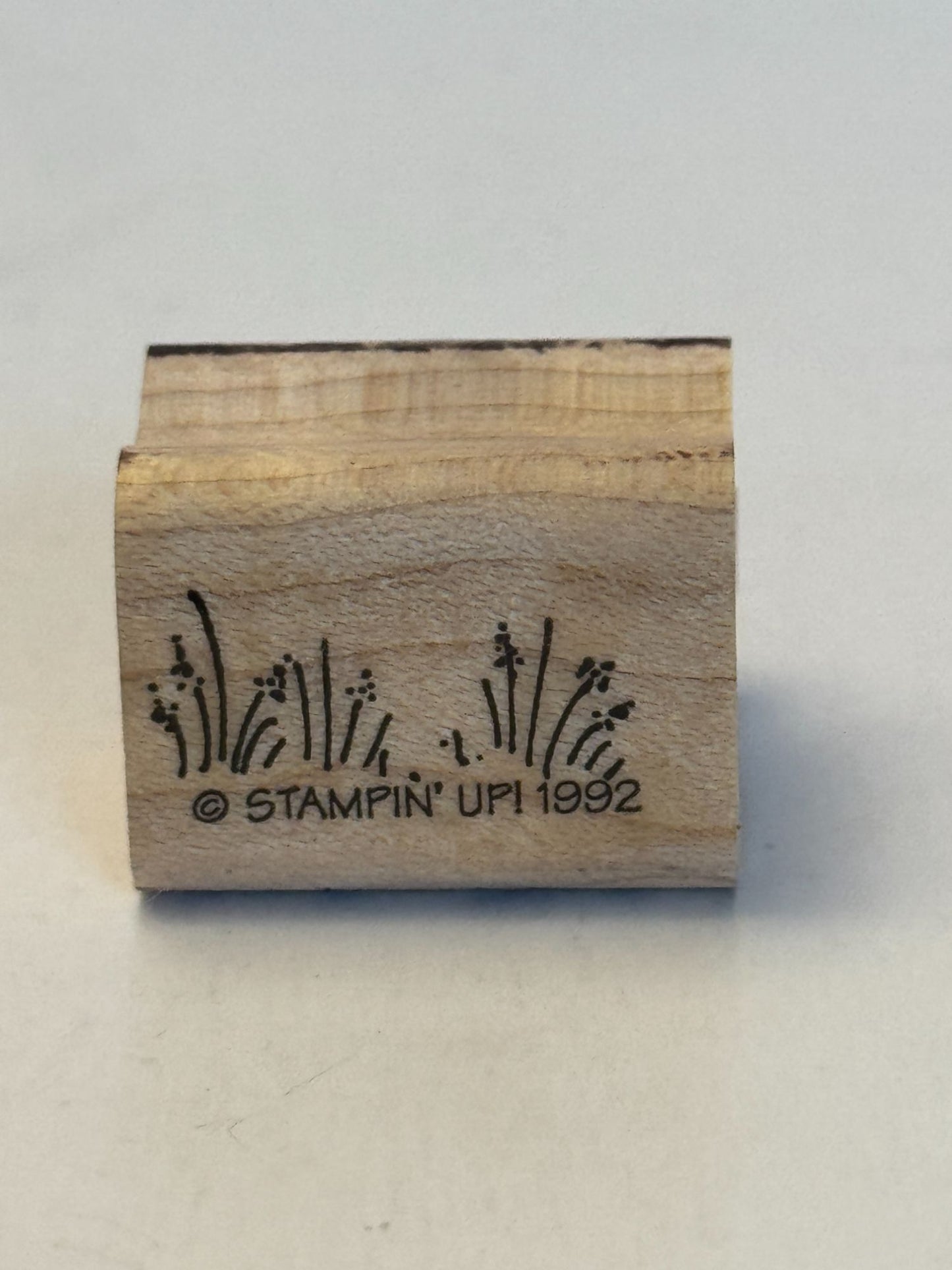 Stampin Up Wood Rubber Stamp Grass Landscape Scene Maker Background Weeds Plants