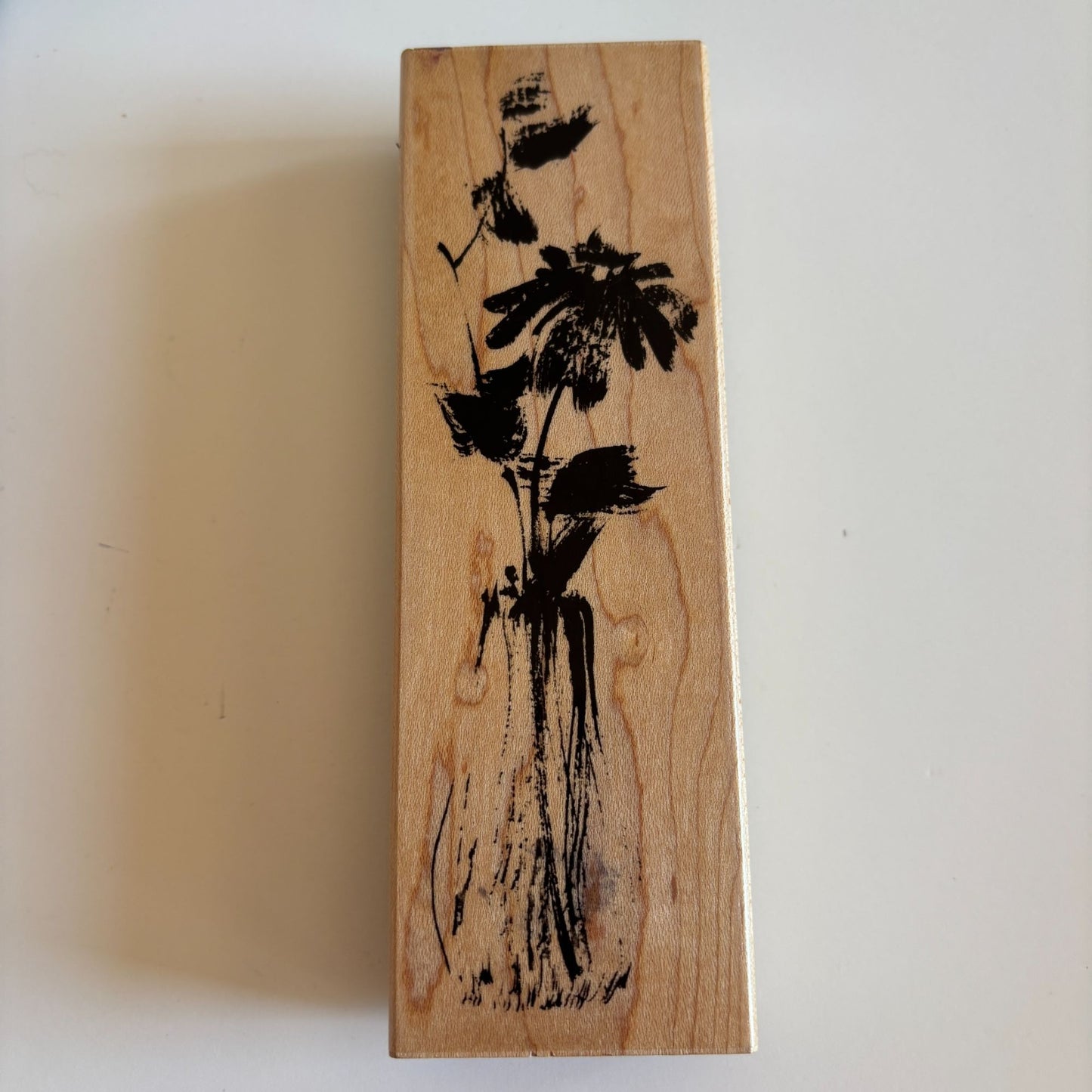 Penny Black Rubber Stamp Soft Sculpture Flower Long Stemmed Wildflowers Vertical