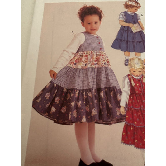 McCalls Sewing Pattern 8483 Toddler Jumper Skirt Layered Size 2T 3T 4T Uncut