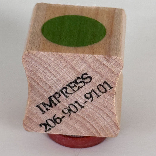 Impress Rubber Stamp Small Circle Shape Round Solid 1/2 inch Cardmaking Craft Junk Journaling