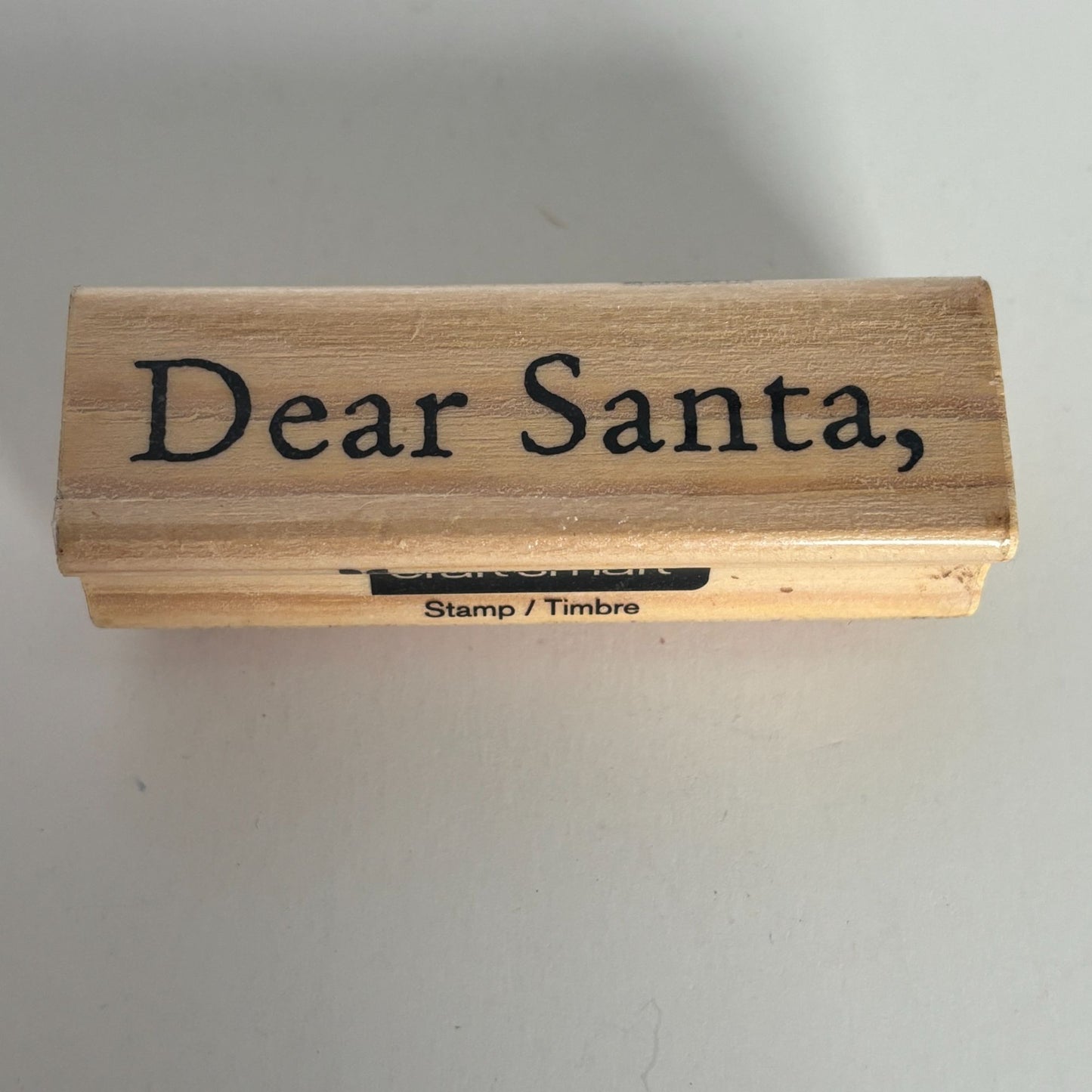 CraftSmart Rubber Stamp Dear Santa Holiday Christmas Card Making Words Sentiment