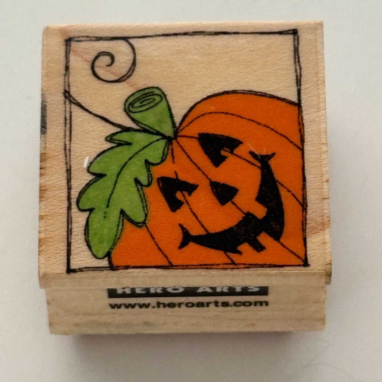 Hero Arts Rubber Stamp Framed Pumpkin Halloween Pumpkin Square Fall Card Making