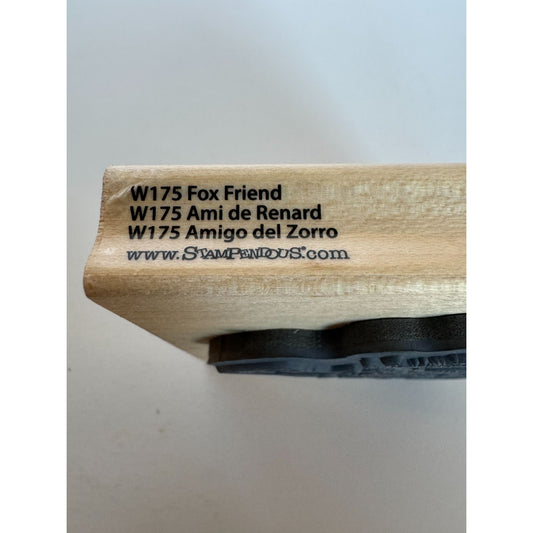 Stampendous Rubber Stamp Fox Friend Snowman with Stocking Christmas Card Making