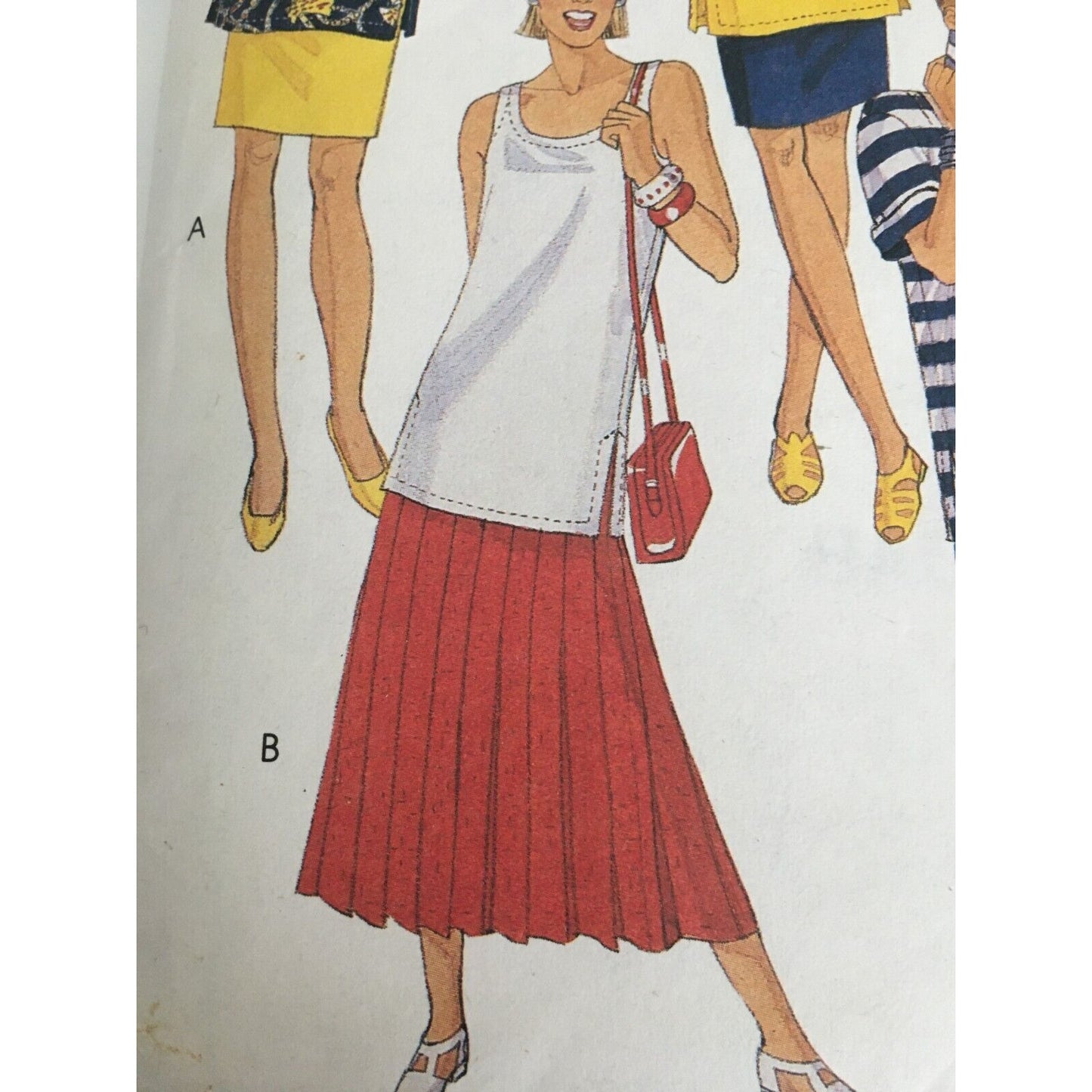 McCalls Sewing Pattern 6455 Easy Tank Tops and Skirts Summer Outfit XS S M Uncut