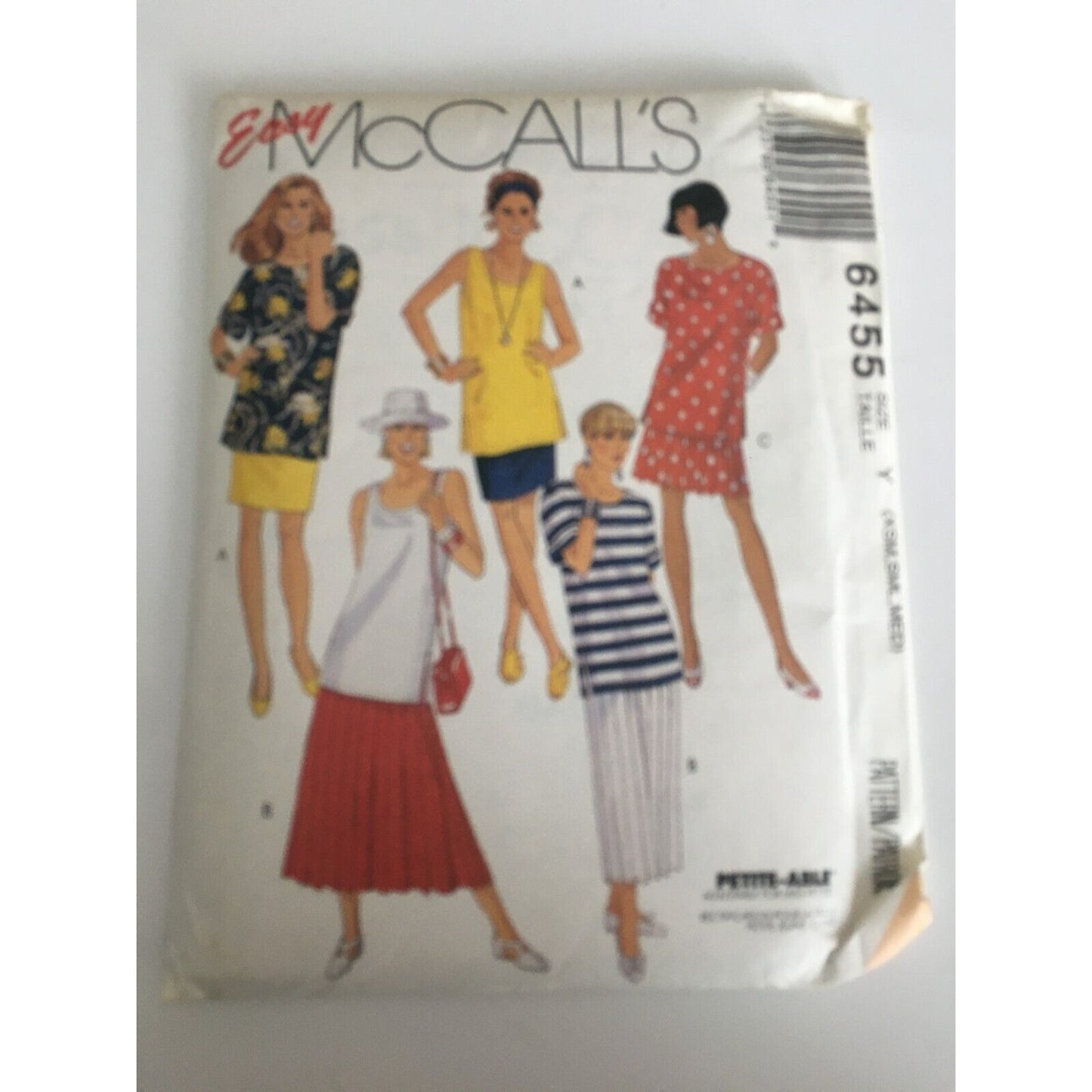 McCalls Sewing Pattern 6455 Easy Tank Tops and Skirts Summer Outfit XS S M Uncut
