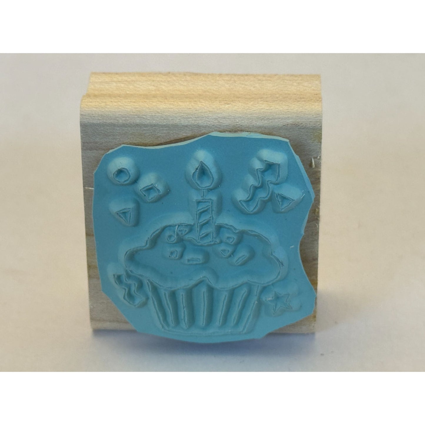 Stampin Up Rubber Stamp Cupcake Birthday Candle Party Celebration Card Making