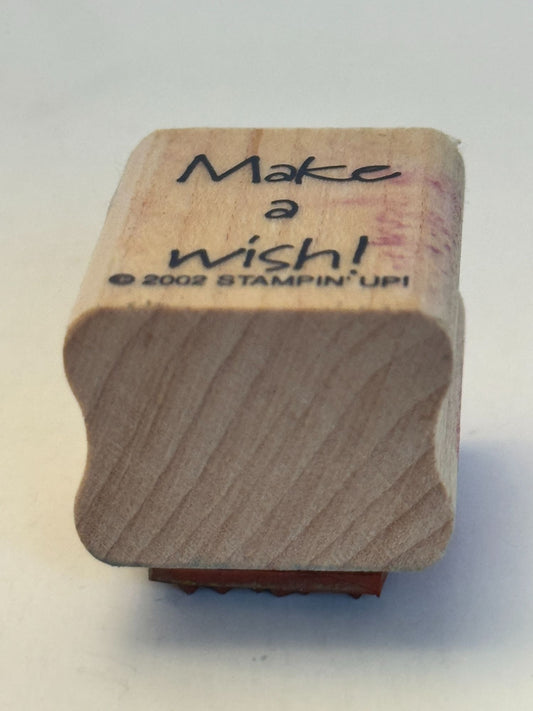 Stampin Up Rubber Stamp Make A Wish Birthday Card Making Sentiment Words Inspire
