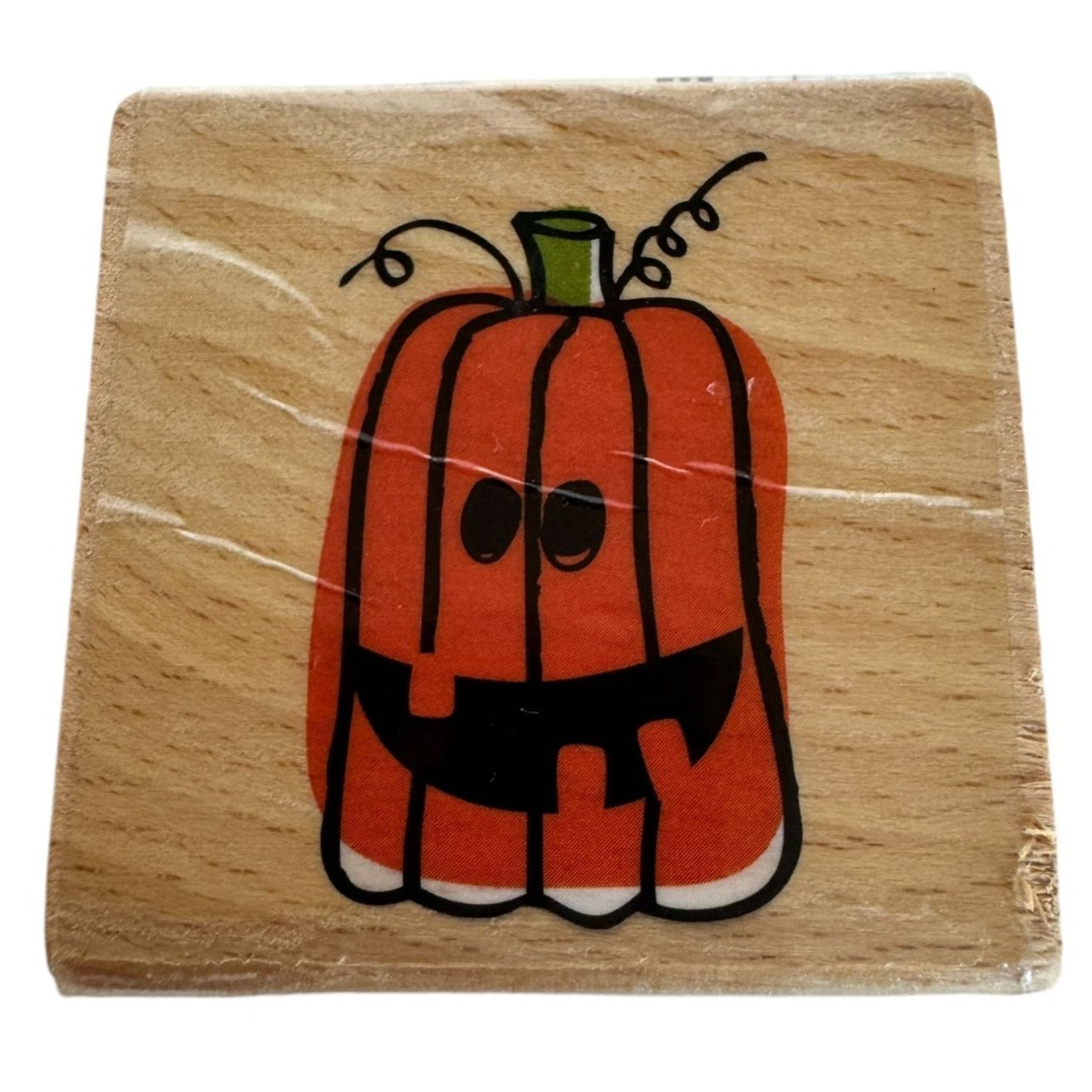 Studio G Rubber Stamp Halloween Pumpkin Crooked Tooth Smile Jack-O-Lantern Craft