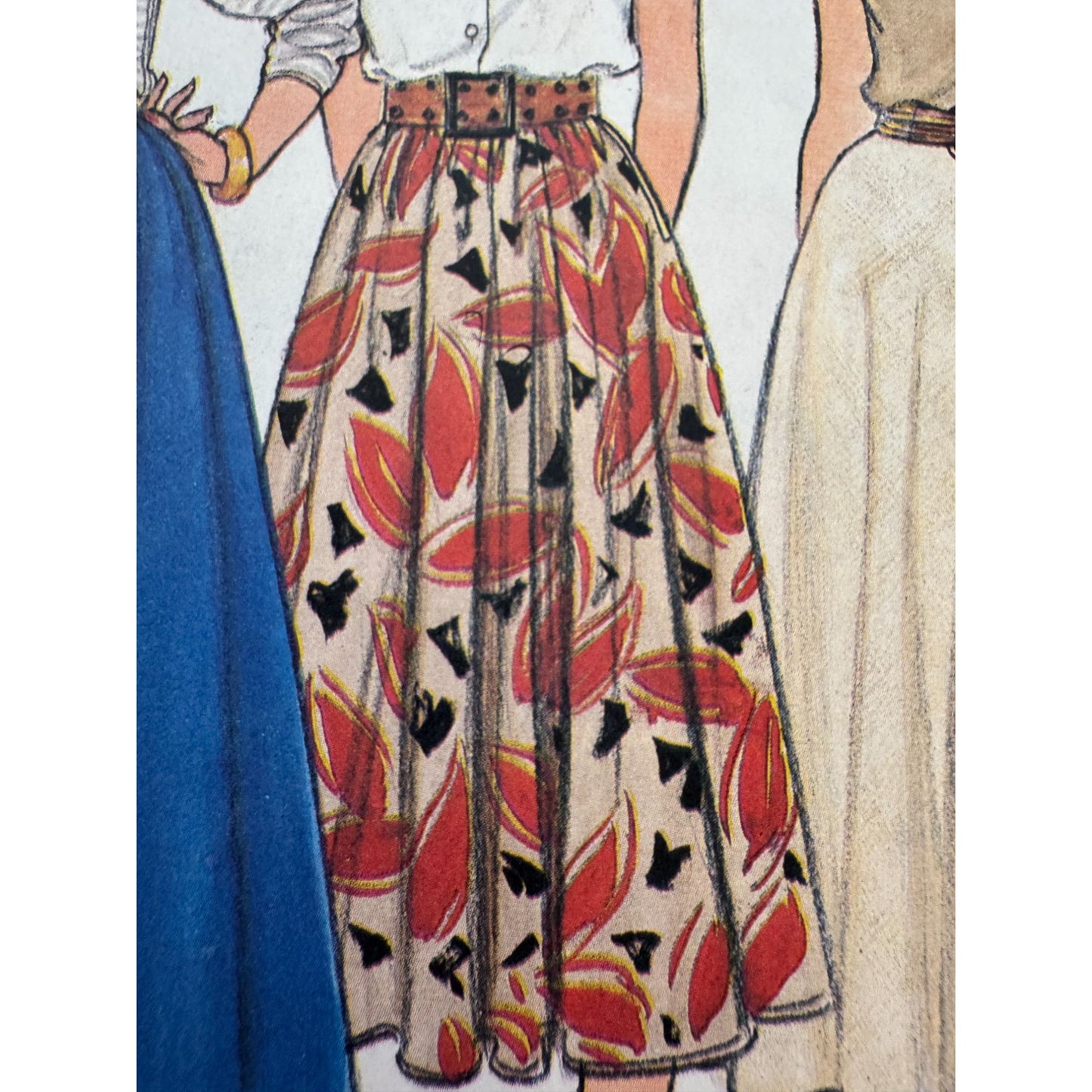 Butterick Sewing Pattern 3067 Classic Flared Circle Midi Skirt 6 8 10 UC 1980s