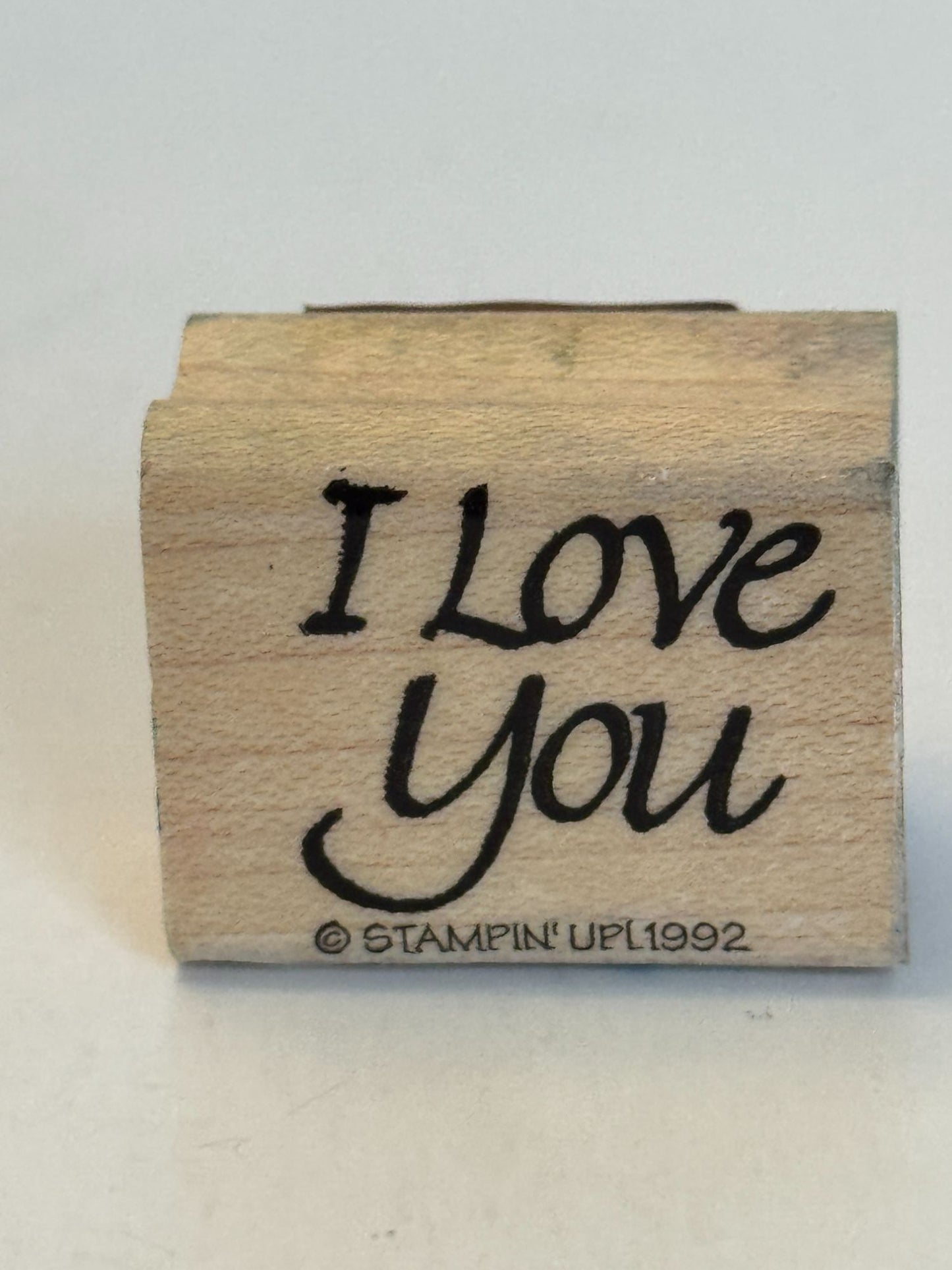 Stampin Up Rubber Stamp I Love You Card Making Word Couple Anniversary Valentine