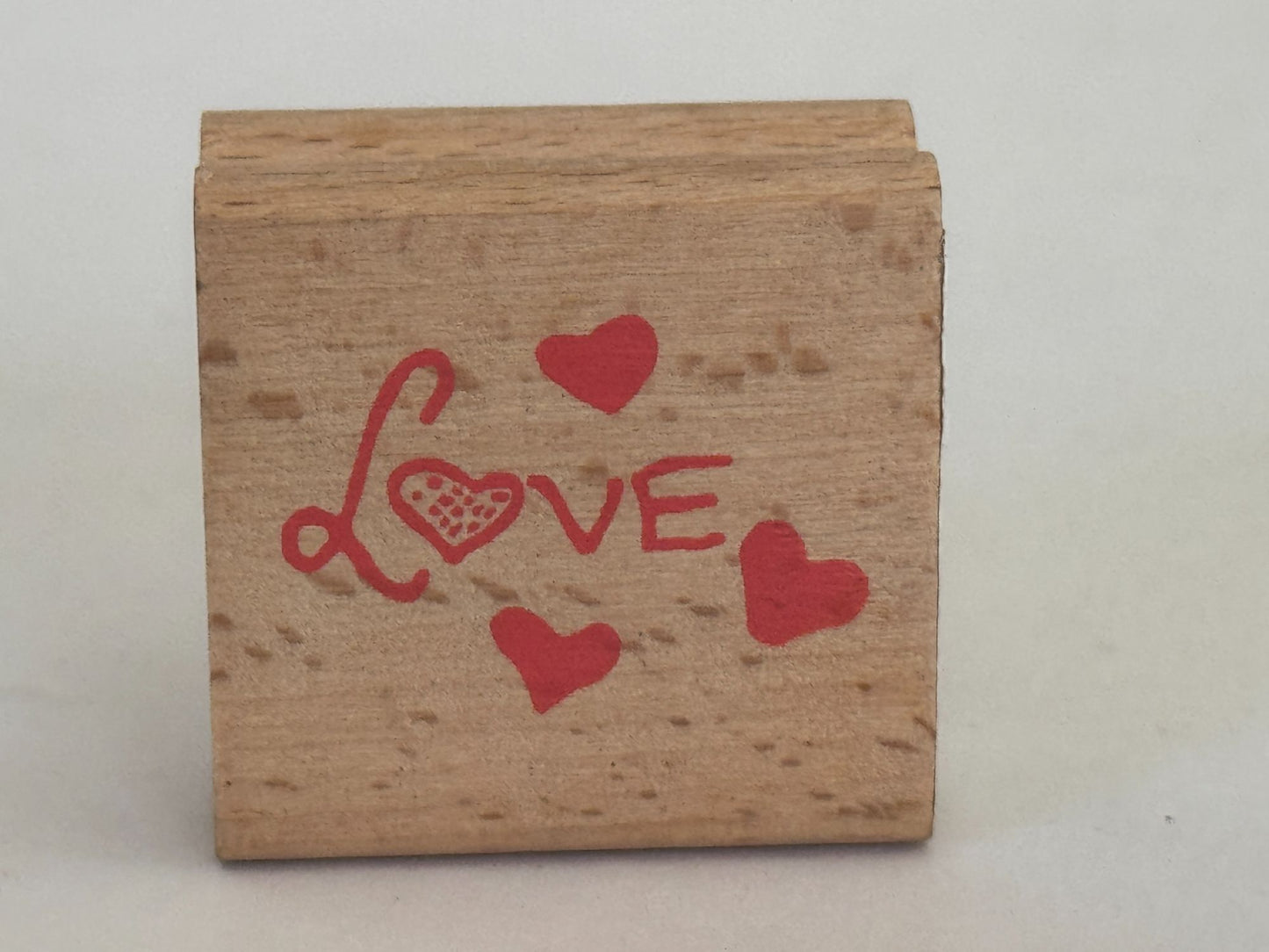 Greenbrier Rubber Stamp Love Word with Hearts Valentines Day Card Making Word