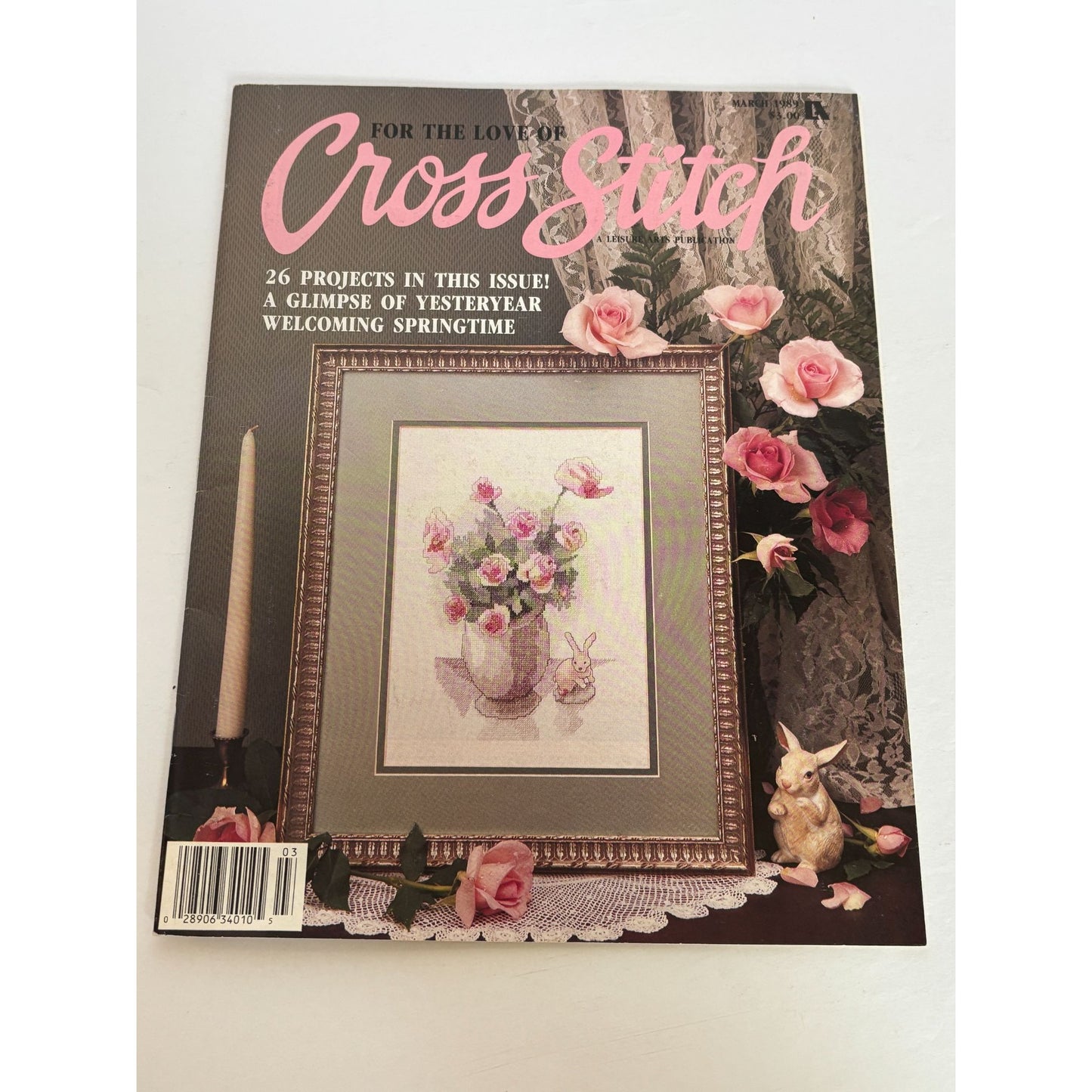 For The Love Of Cross Stitch Magazine March 1989 26 Projects Springtime Decor
